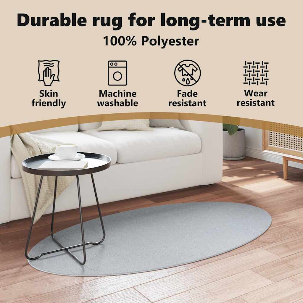 Kilimas HUARTE Pilka 150 x 80 cm 100% poliesteris