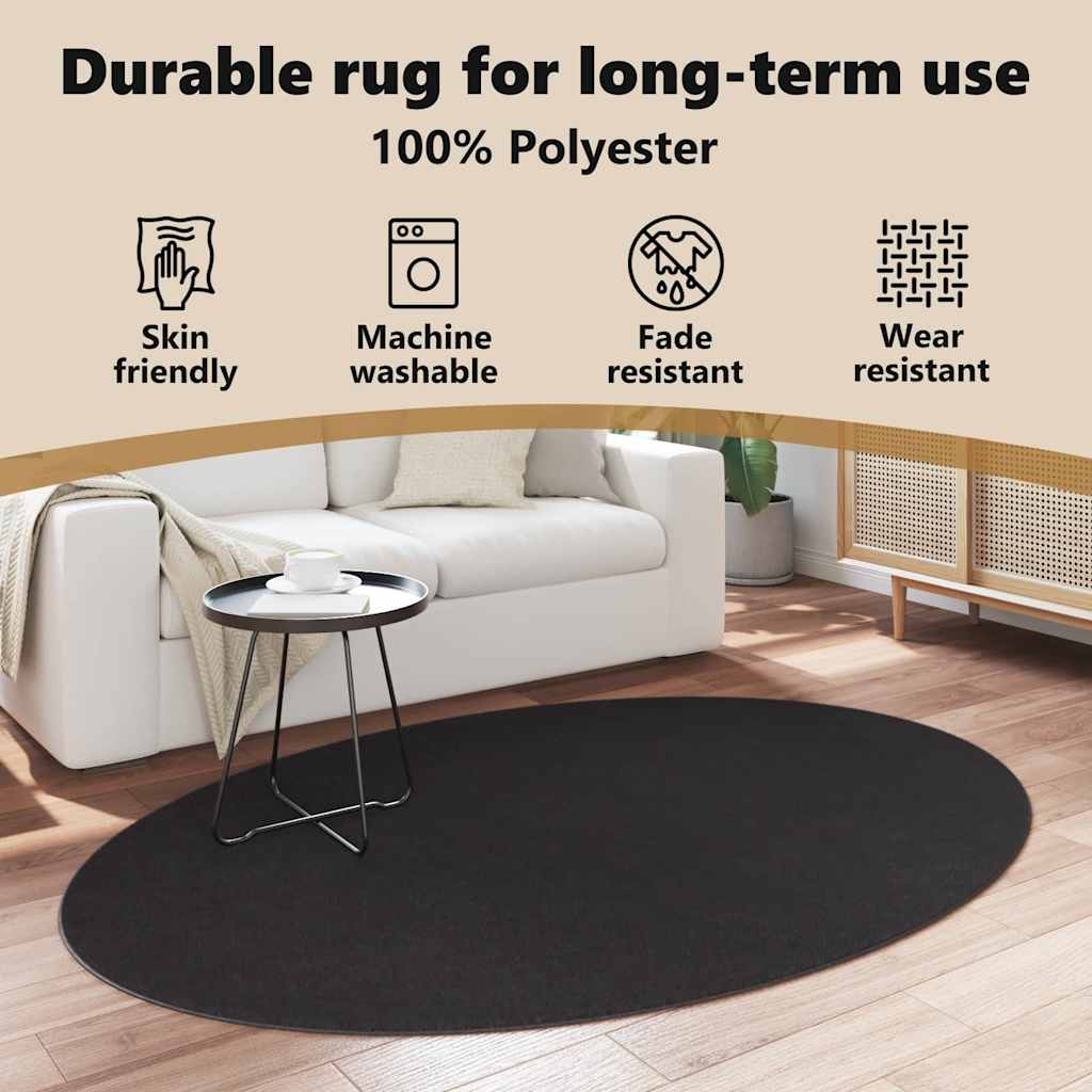Kilimas HUARTE Juoda 200 x 140 cm 100% poliesteris
