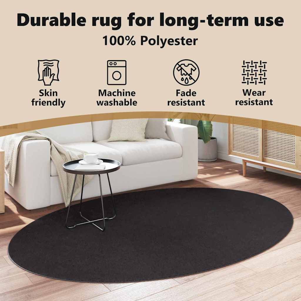Kilimas HUARTE Juoda 230 x 160 cm 100% poliesteris