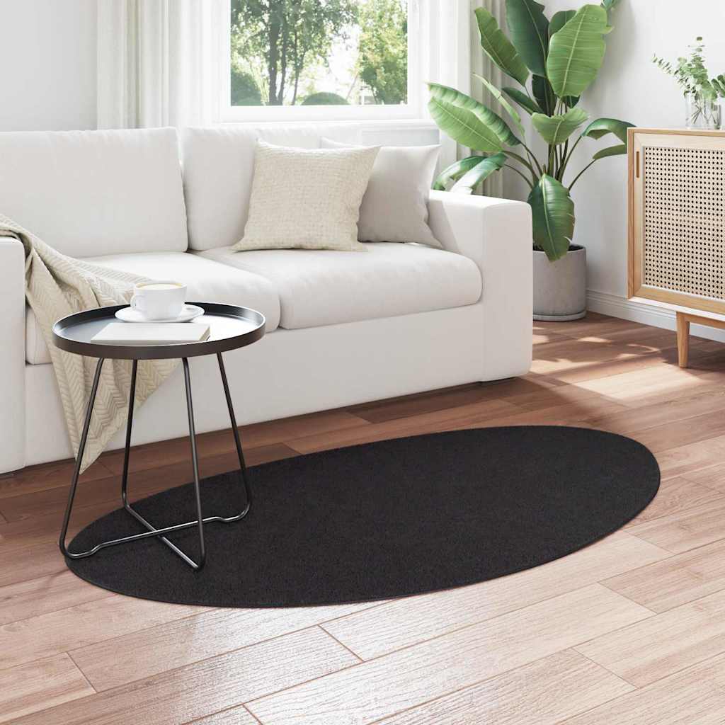Kilimas HUARTE Juoda 80 x 150 cm Poliesteris