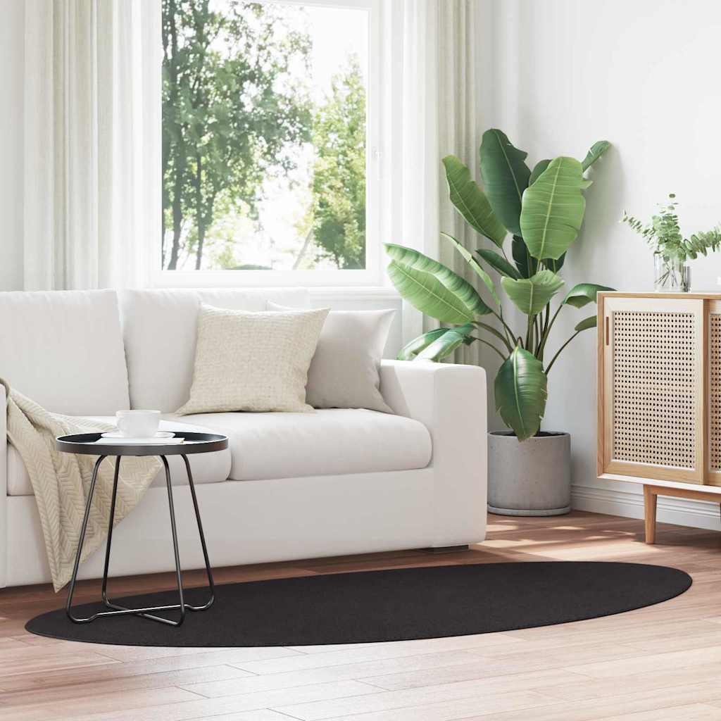 Kilimas HUARTE Juoda 100 x 200 cm Poliesteris