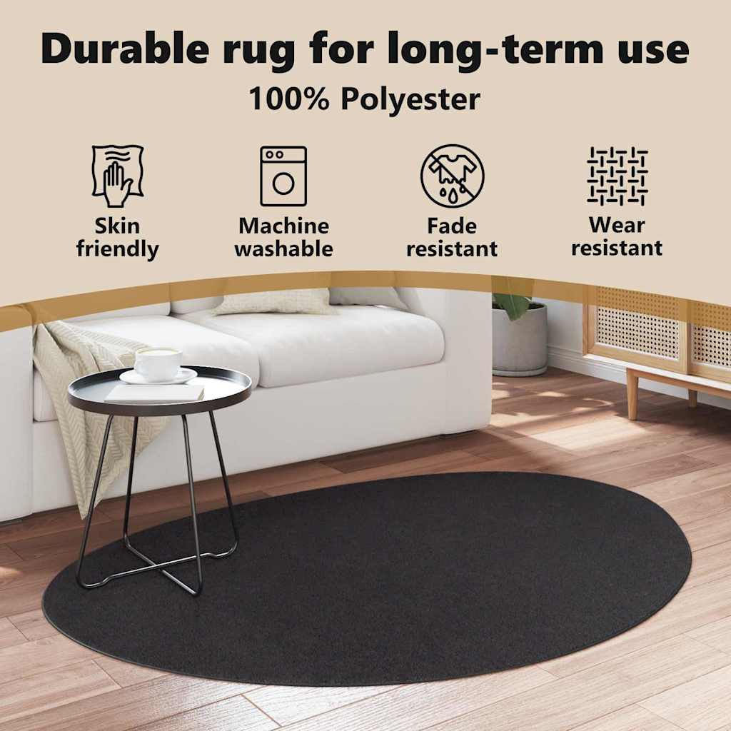 Kilimas HUARTE Juoda 120 x 170 cm Poliesteris