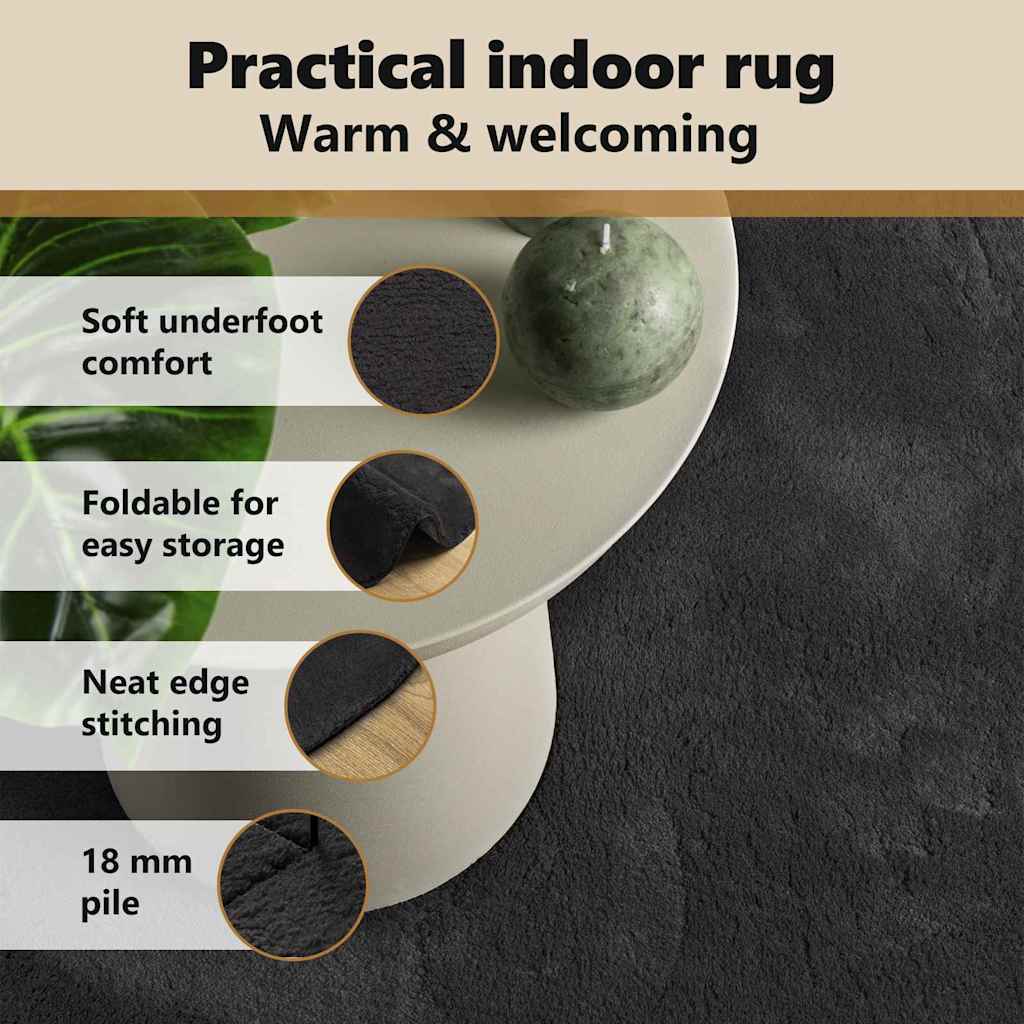 Kilimas Juoda 120 x 170 cm Poliesteris