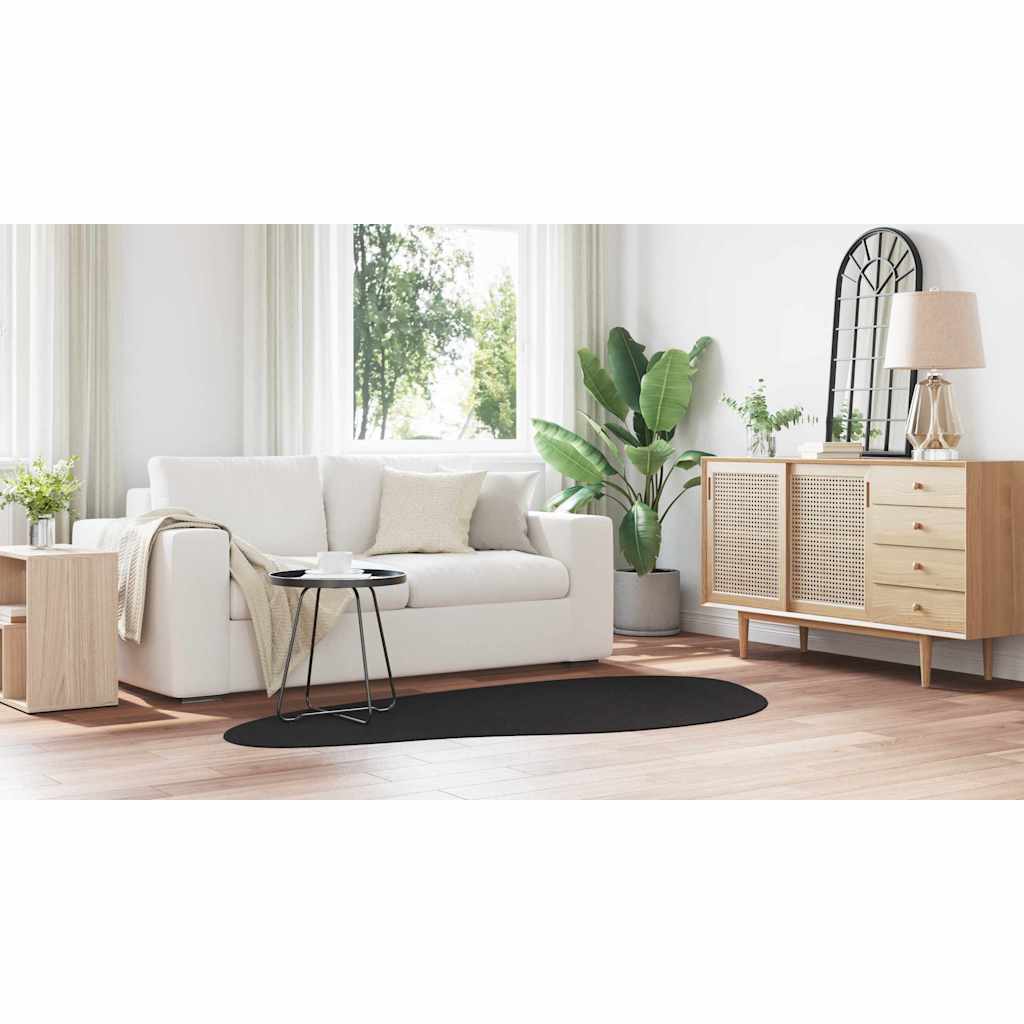 Kilimas HUARTE Juoda 100 x 200 cm Poliesteris