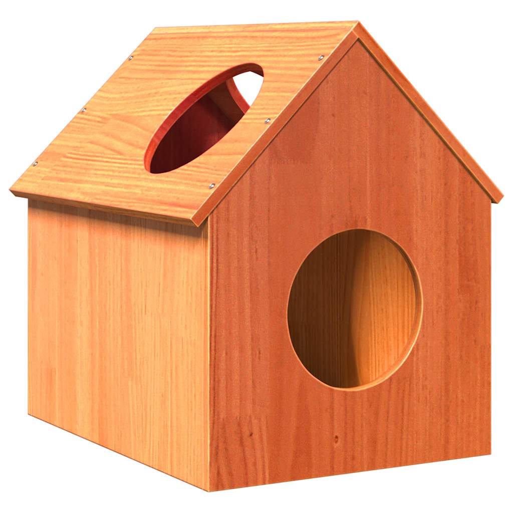 Cat House Wax Ruda 41x50x50 cm Pušies masyvo