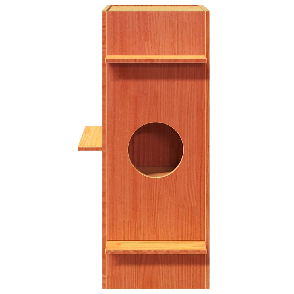 Cat House Wax Ruda 43x43x90 cm Pušies masyvo