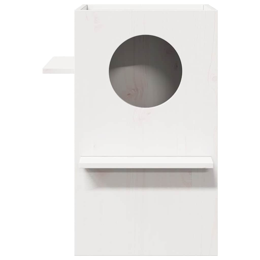 Cat House White 43x43x60 cm medžio masyvo pušis