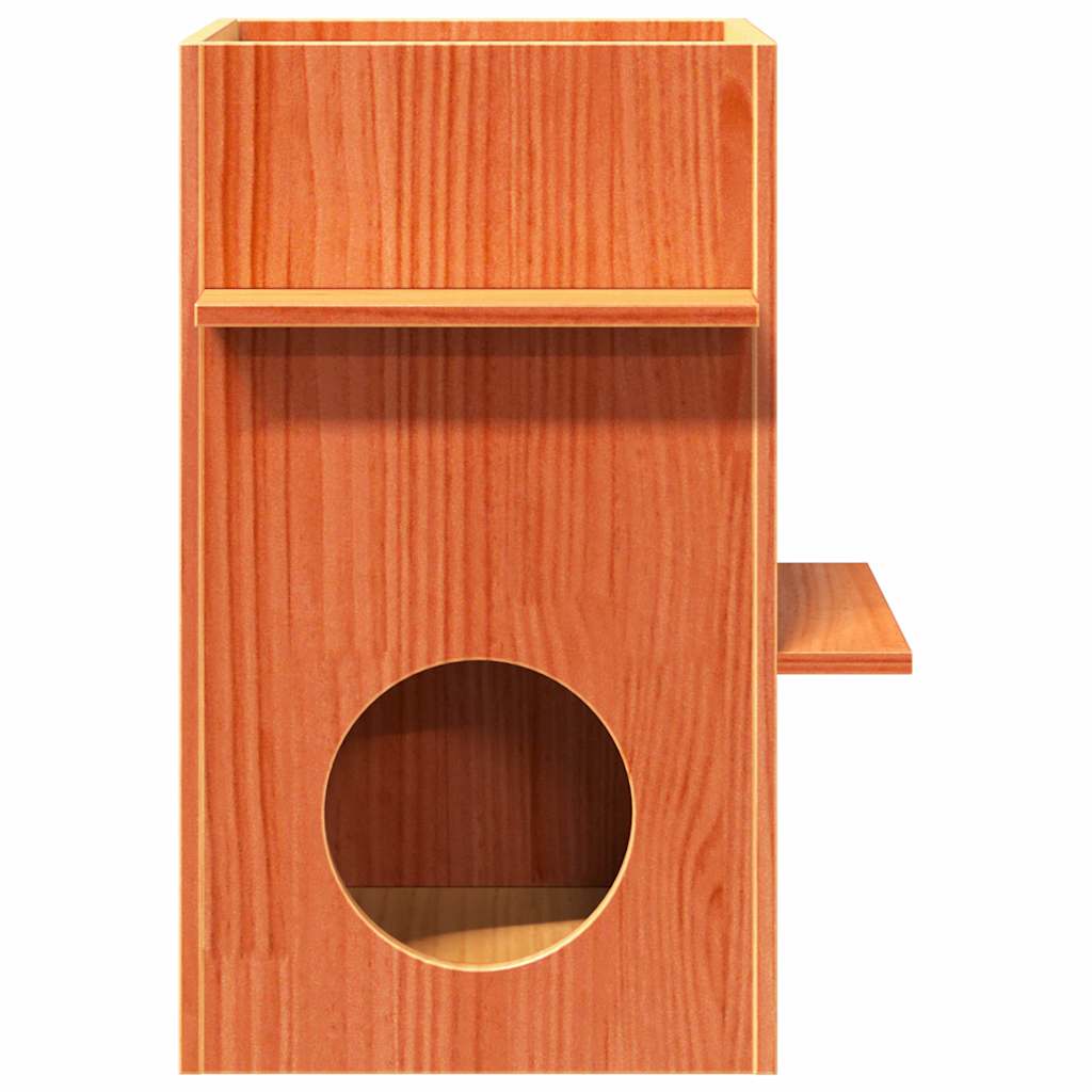 Cat House Wax Ruda 43x43x60 cm Pušies masyvo