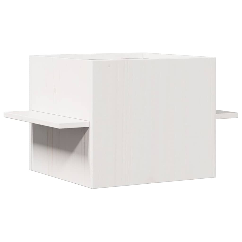 Cat House White 51x35x30 cm Pušies masyvo