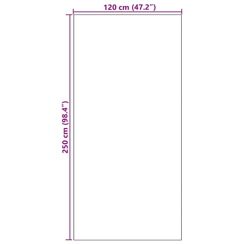 Durų kilimėlis Juoda 120 x 250 cm 100% poliamidas