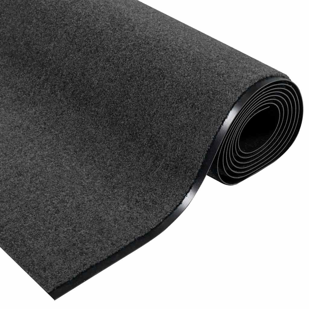 Durų kilimėlis Kita Antracito ir juoda 120 x 350 cm