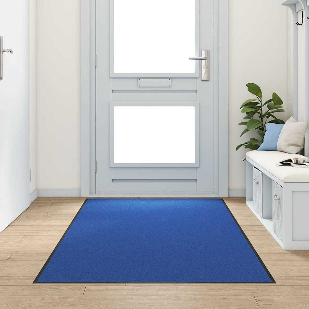 Mėlynas plaunamas durų kilimėlis 120x250 cm