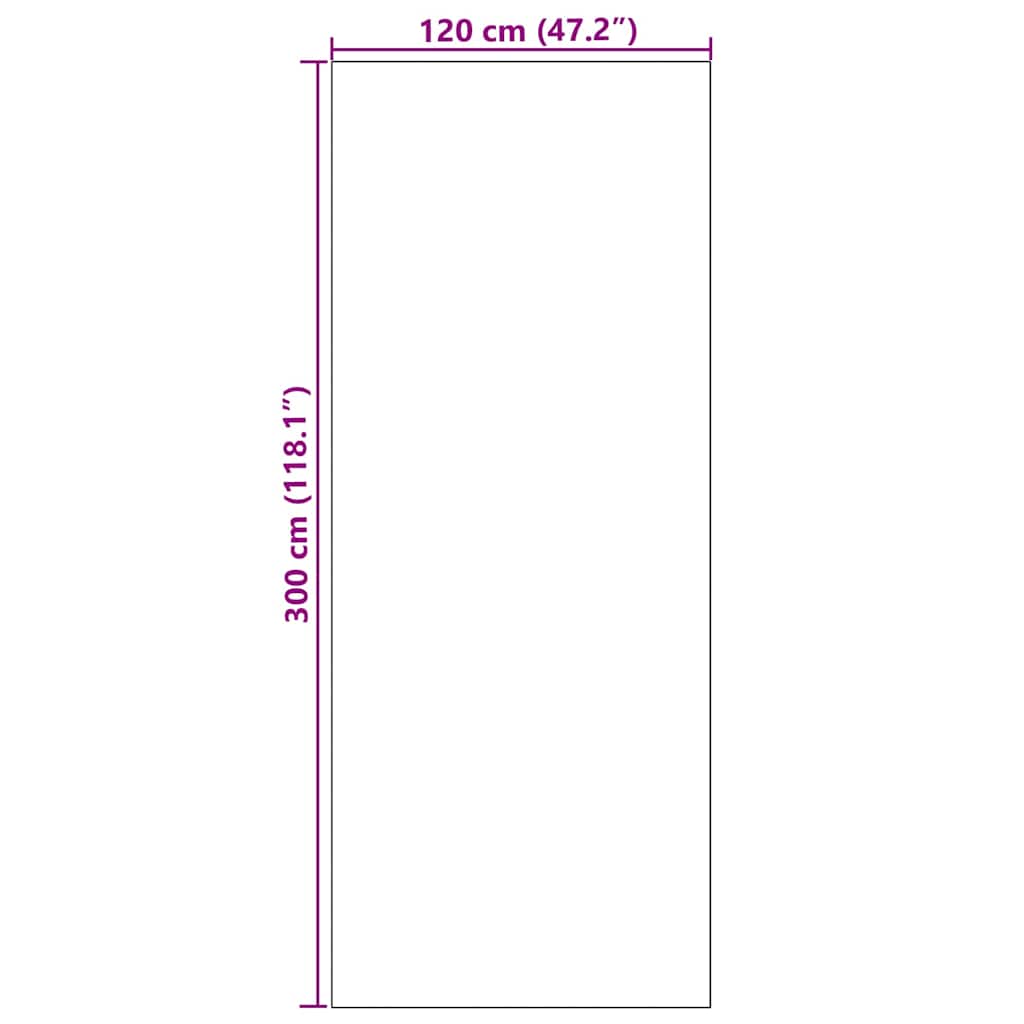 Durų kilimėlis Ruda ir juoda 120 x 300 cm