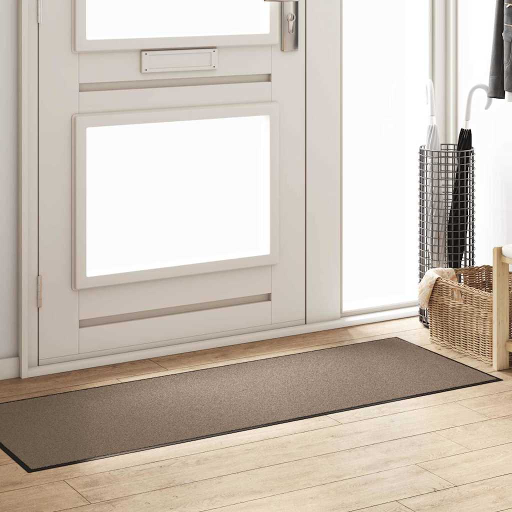 Durų kilimėlis Bežinė ir juoda 60 x 180 cm 100% poliamidas