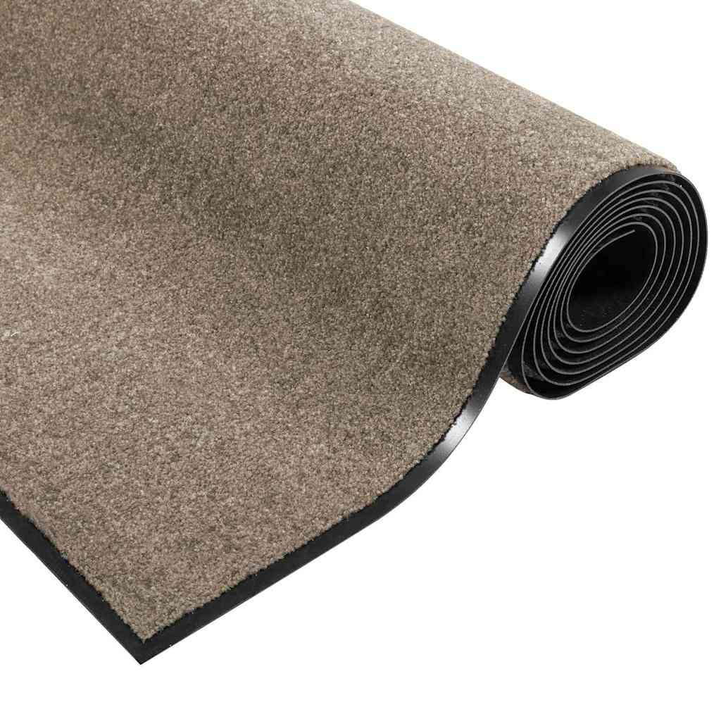 Durų kilimėlis Bežinė ir juoda 120 x 180 cm 100% poliamidas