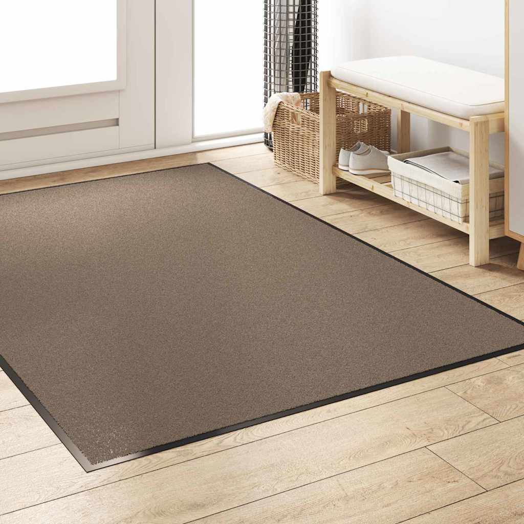 Durų kilimėlis Bežinė ir juoda 120 x 180 cm 100% poliamidas