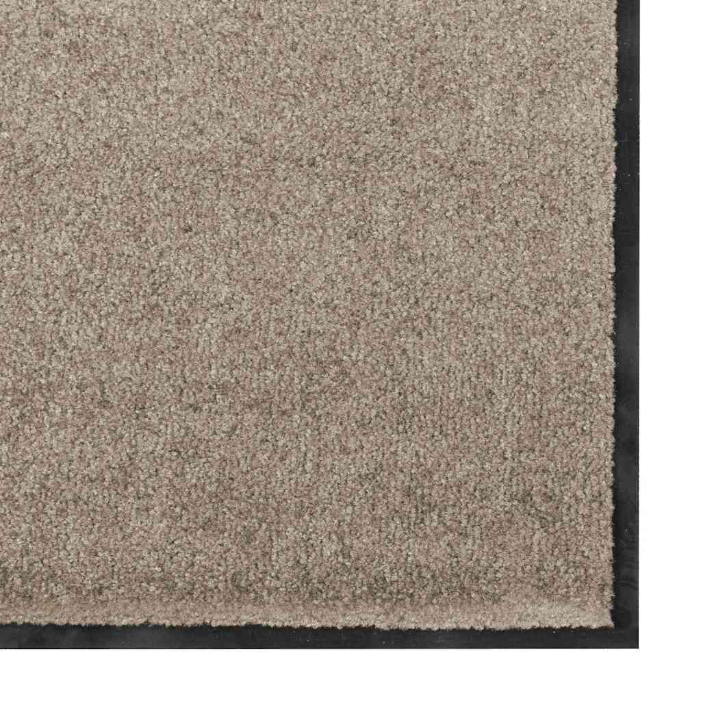 Durų kilimėlis Bežinė ir juoda 120 x 300 cm 100% poliamidas