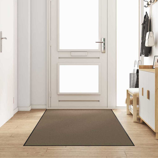 Durų kilimėlis Bežinė ir juoda 120 x 300 cm 100% poliamidas