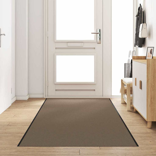 Durų kilimėlis Bežinė ir juoda 120 x 400 cm 100% poliamidas