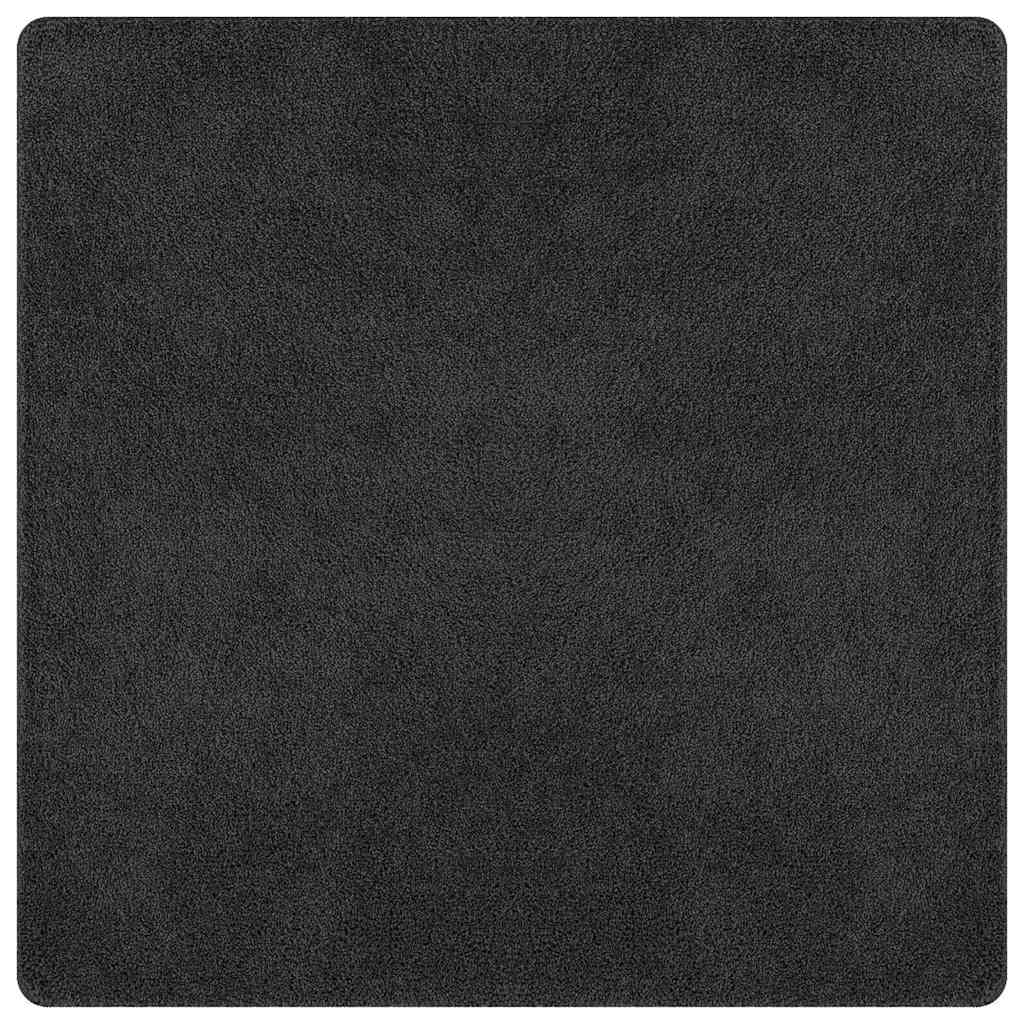 Neslystantis plaukuotas kilimas Tamsiai pilka 120 x 120 cm PP