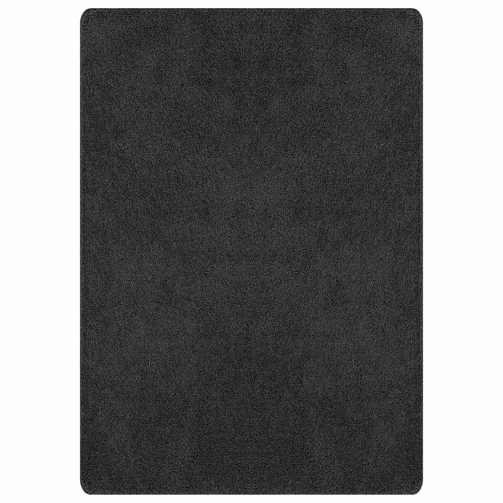 Neslystantis plaukuotas kilimas Tamsiai pilka 240 x 340 cm PP