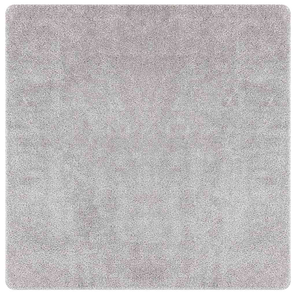 Neslystantis plaukuotas kilimas Pilka 120 x 120 cm PP