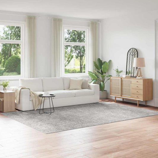 Neslystantis plaukuotas kilimas Pilka 240 x 340 cm PP