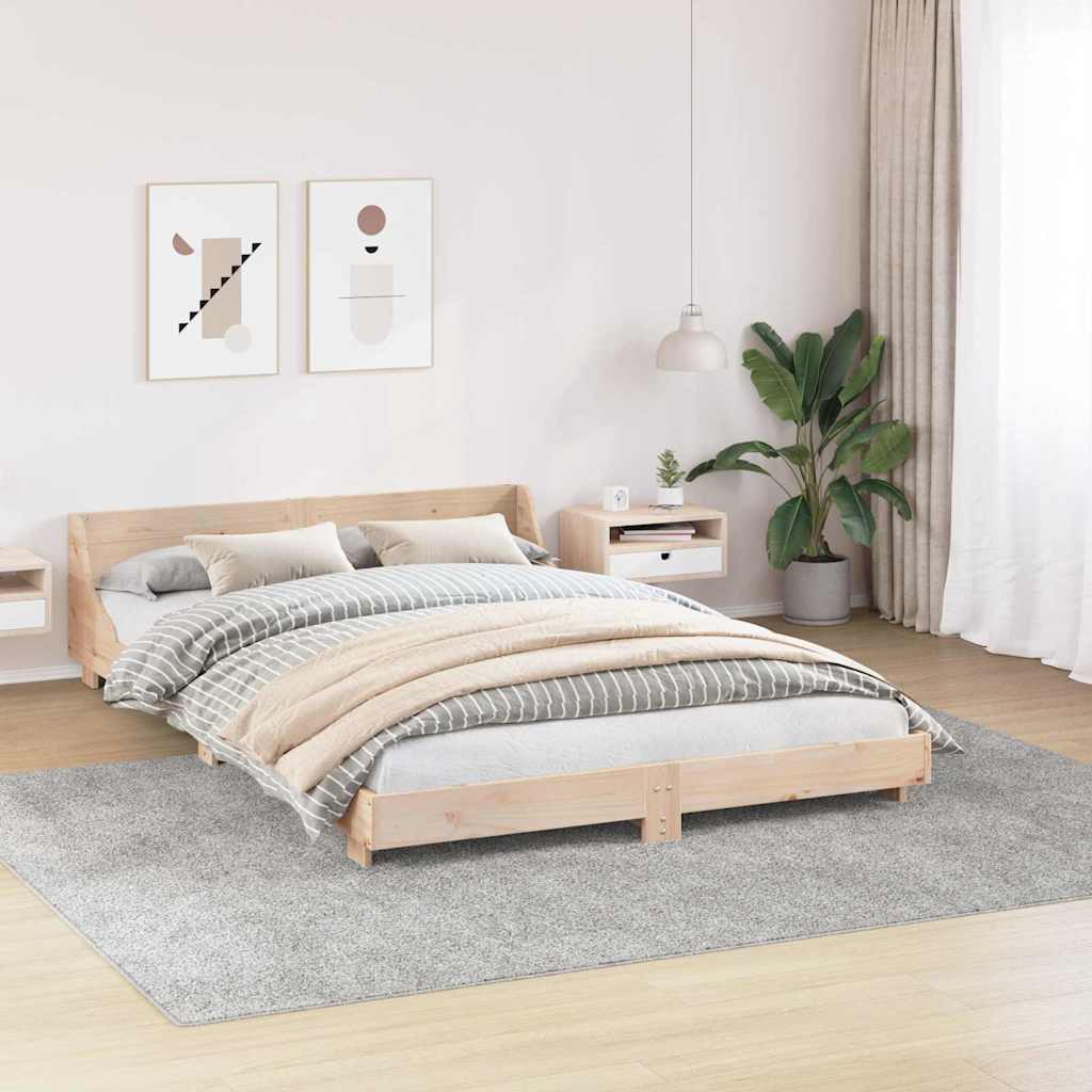 Neslystantis plaukuotas kilimas Pilka 240 x 340 cm PP