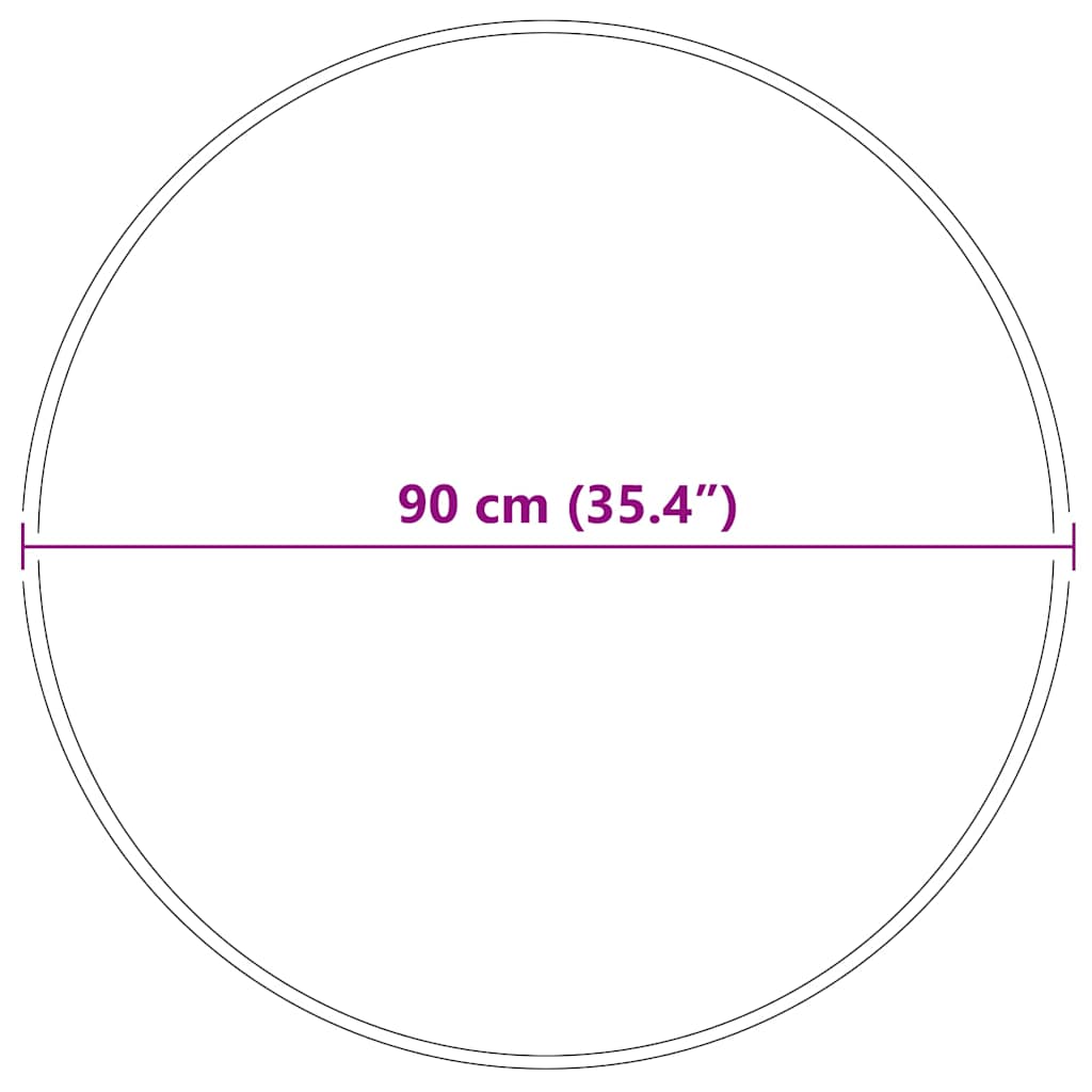 Neslystantis plaukuotas kilimas Pilka 90 x 90 cm PP