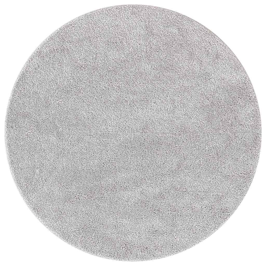 Neslystantis plaukuotas kilimas Pilka 160 x 160 cm PP