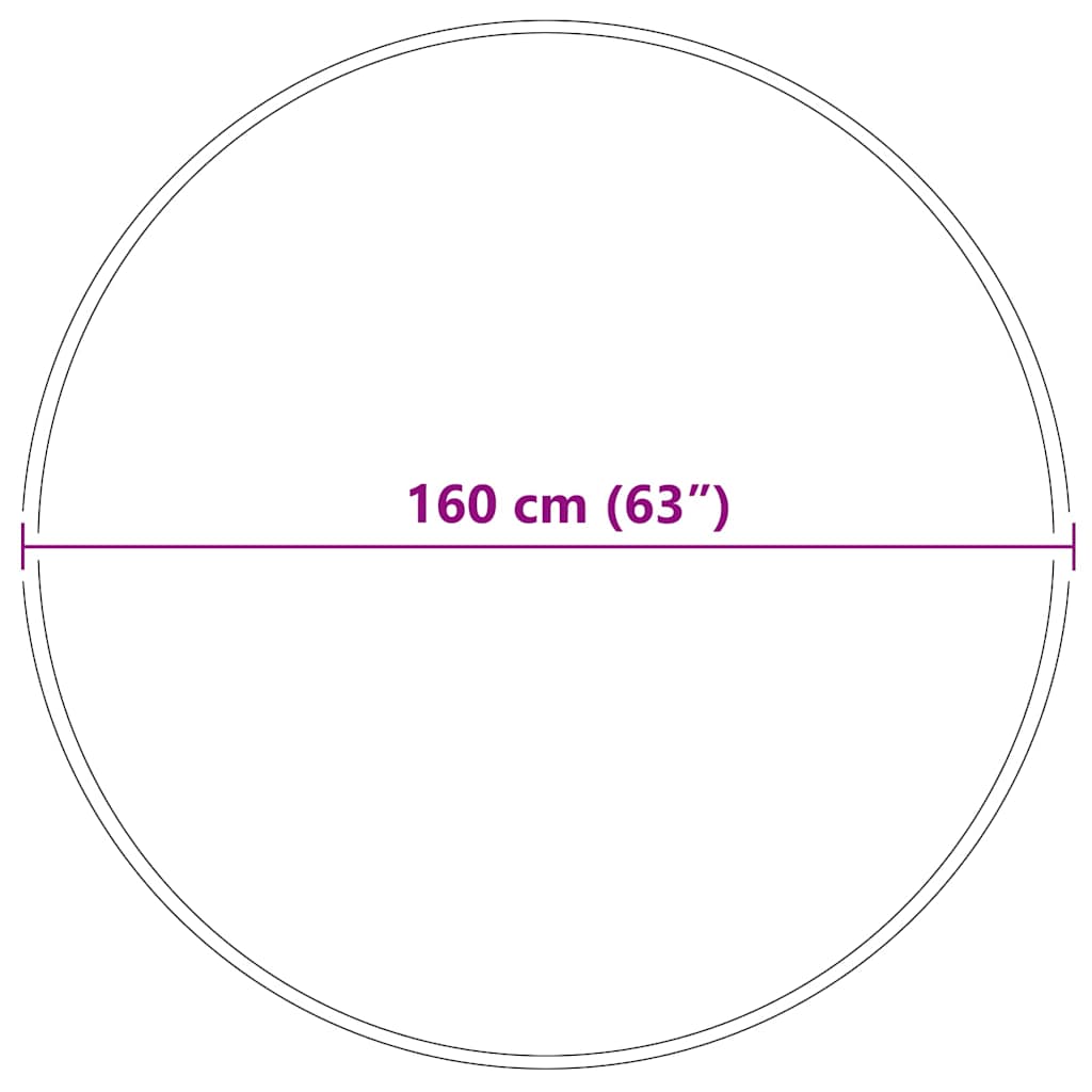 Neslystantis plaukuotas kilimas Pilka 160 x 160 cm PP