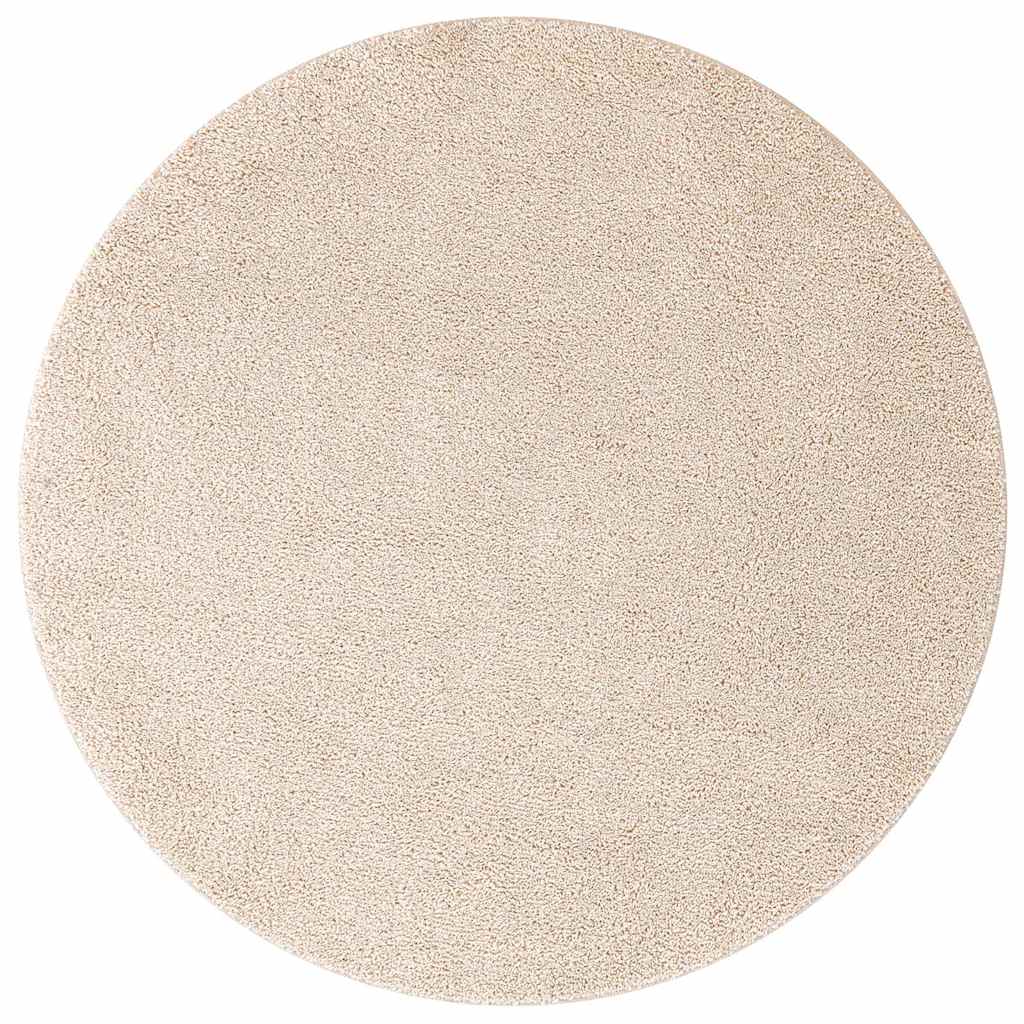 Neslystantis plaukuotas kilimas Kreminė 120 x 120 cm PP