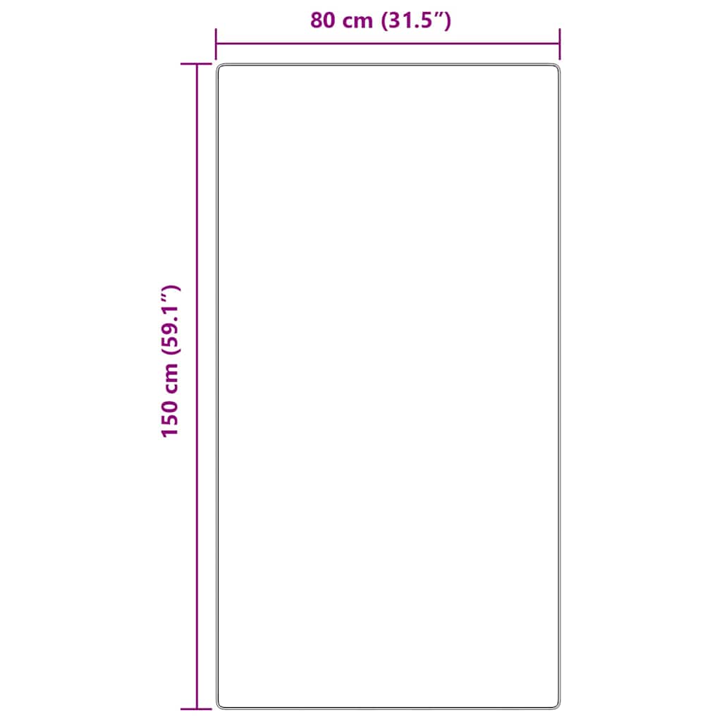 Neslystantis plaukuotas kilimas Ruda 80 x 150 cm PP