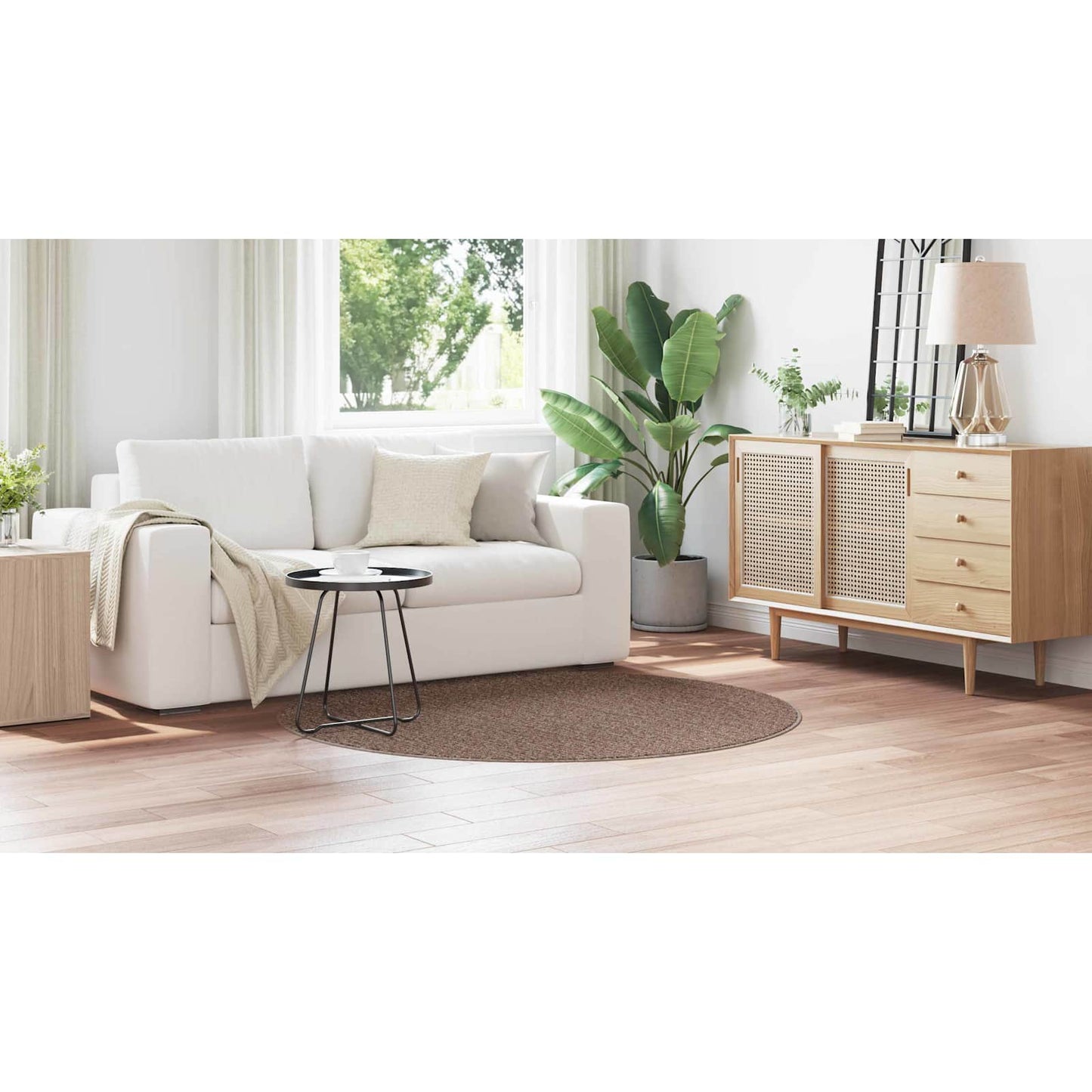 Neslystantis plaukuotas kilimas Ruda 160 x 160 cm PP
