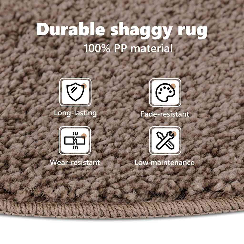 Neslystantis plaukuotas kilimas Ruda 160 x 160 cm PP