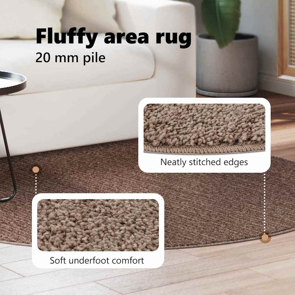 Neslystantis plaukuotas kilimas Ruda 160 x 160 cm PP