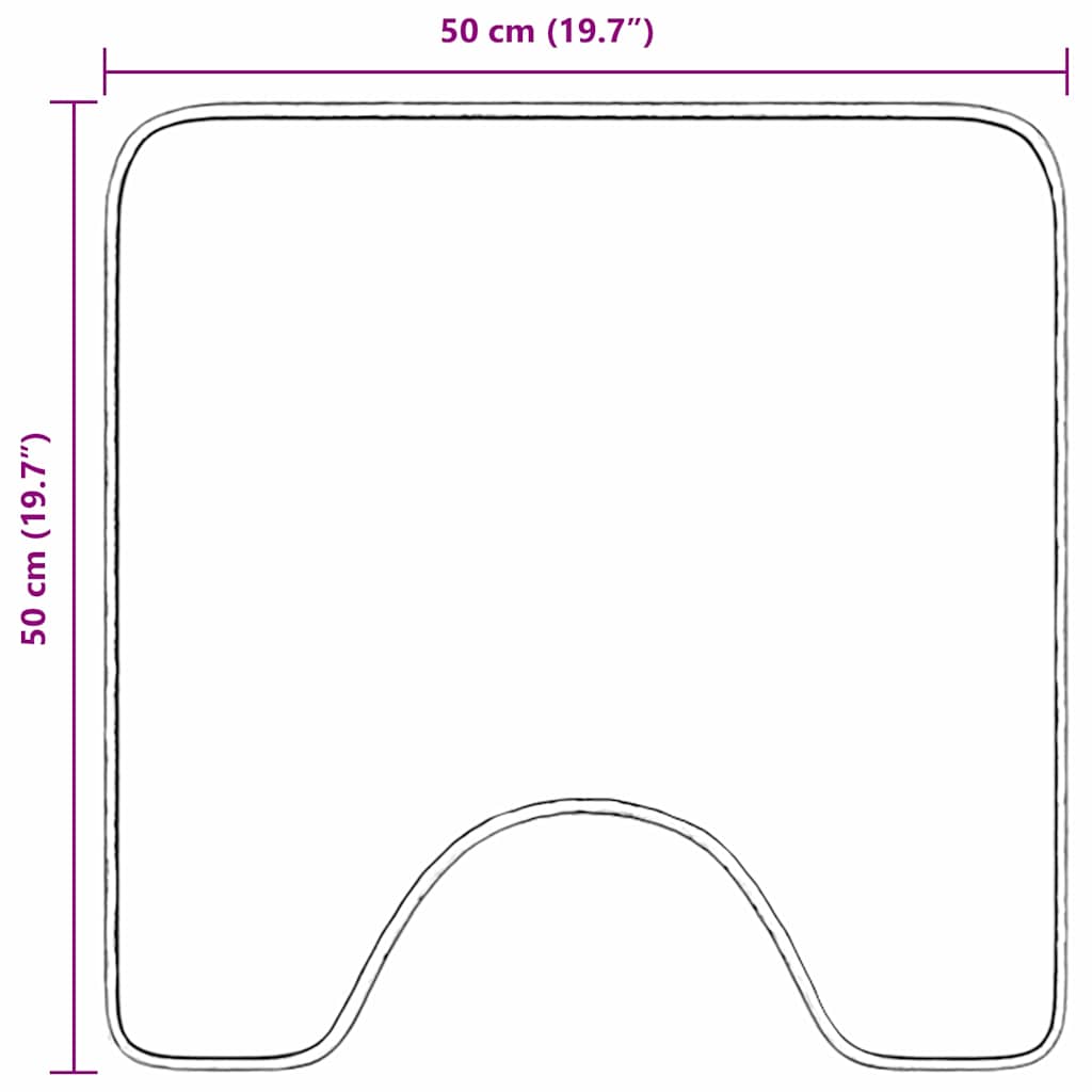 Nešlapiantis Vonios Kilimėlis su Tualeto Iškirtimu Oranžinė