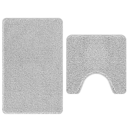 Antisklidus vonios kilimėlių rinkinys 2 pcs Pilka PP