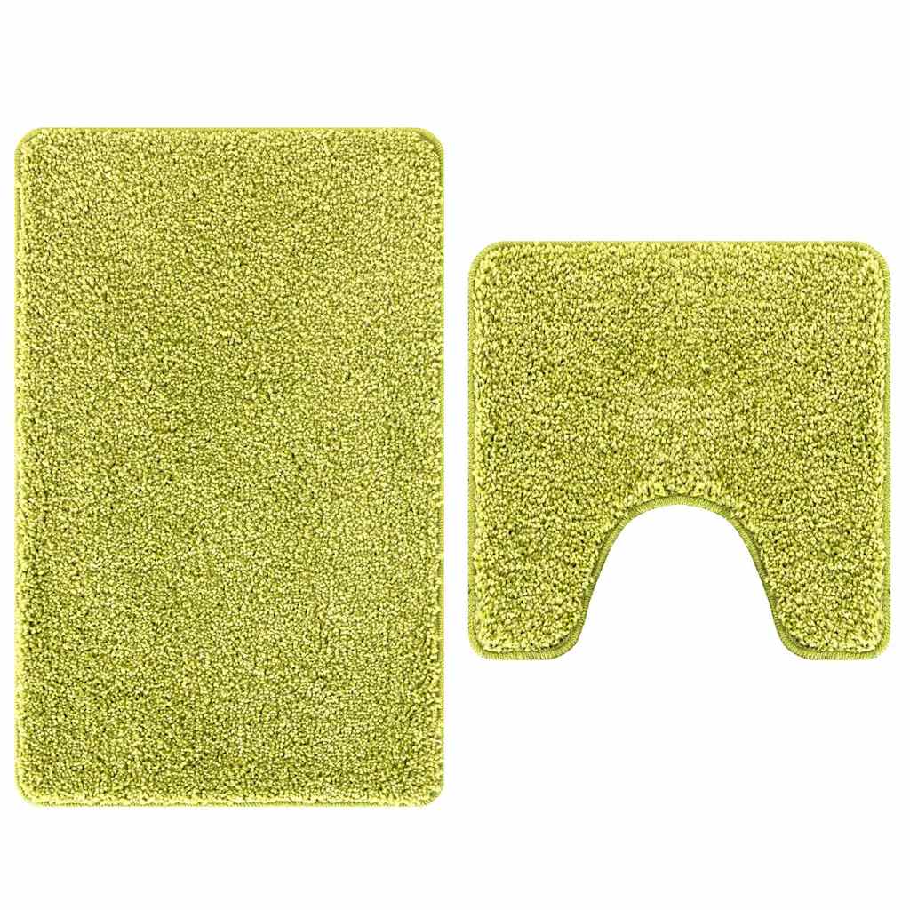 Antisklidus vonios kilimėlių rinkinys 2 pcs Žalia PP