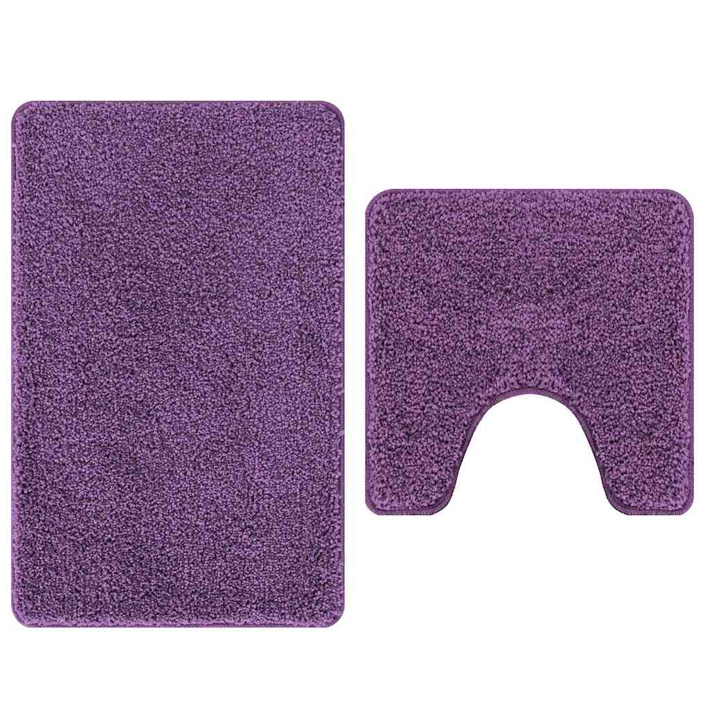 Antisklidus vonios kilimėlių rinkinys 2 pcs Violetinė PP