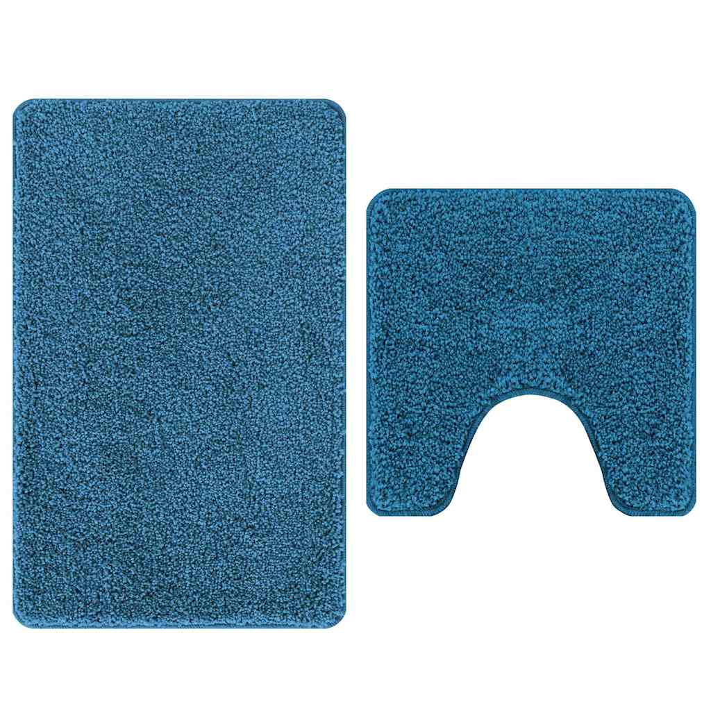 Antisklidus vonios kilimėlių rinkinys 2 pcs Mėlyna PP