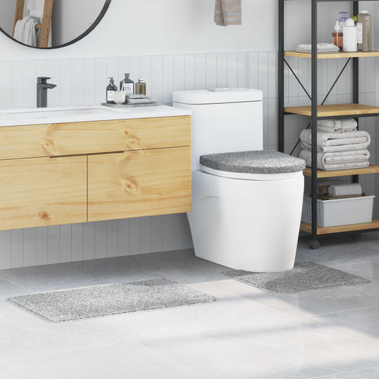 Antisklidus vonios kilimėlių rinkinys 3 pcs Pilka 50 x 50 cm PP