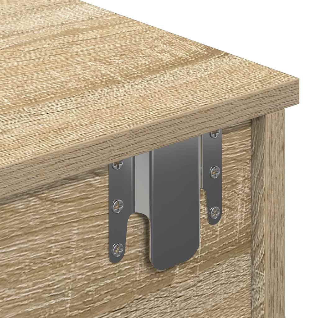 Sieninė lentyna su stalčiais, sonoma ąžuolo, 60x28x15cm