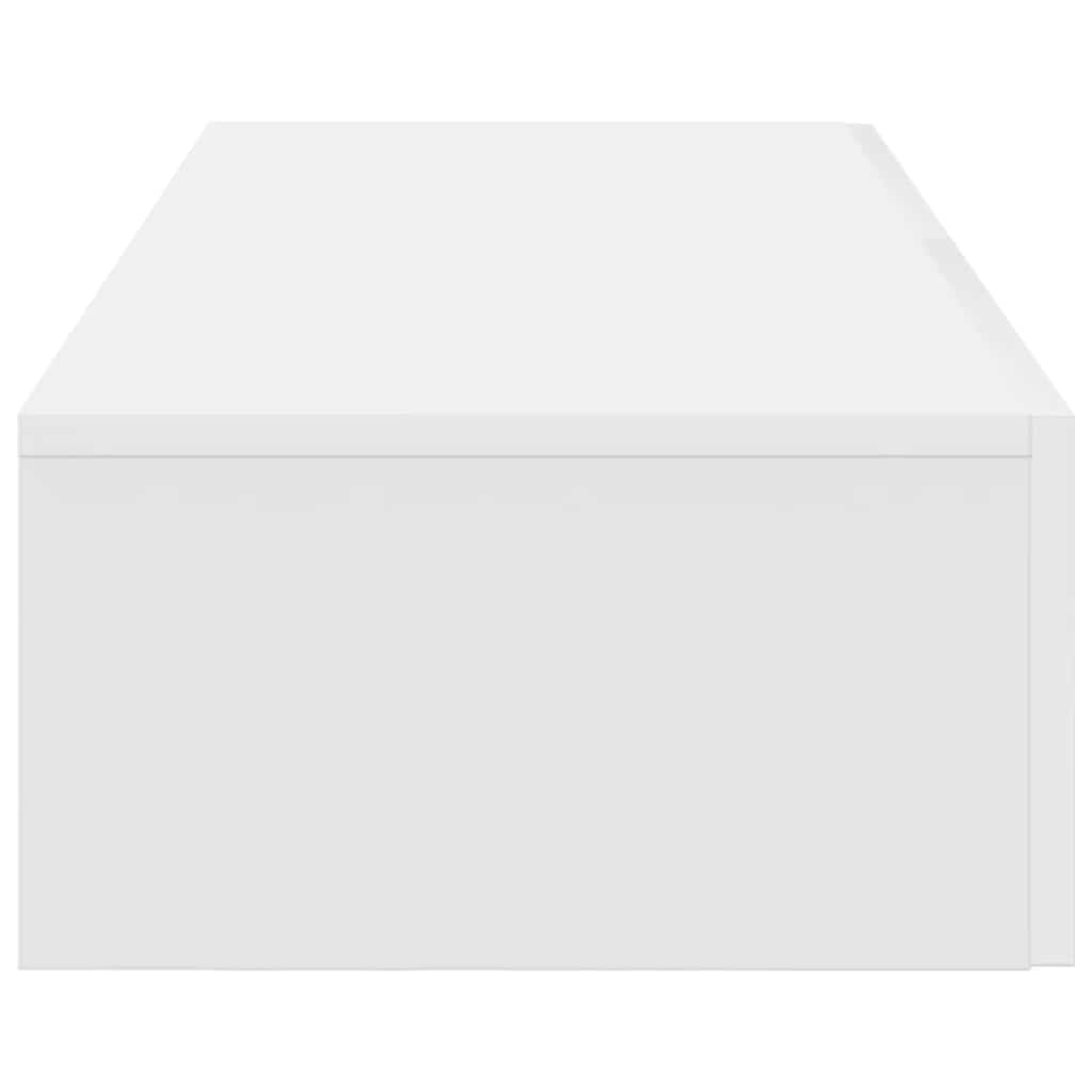 Sieninė lentyna su stalčiais, baltos, 60x26,5x15cm