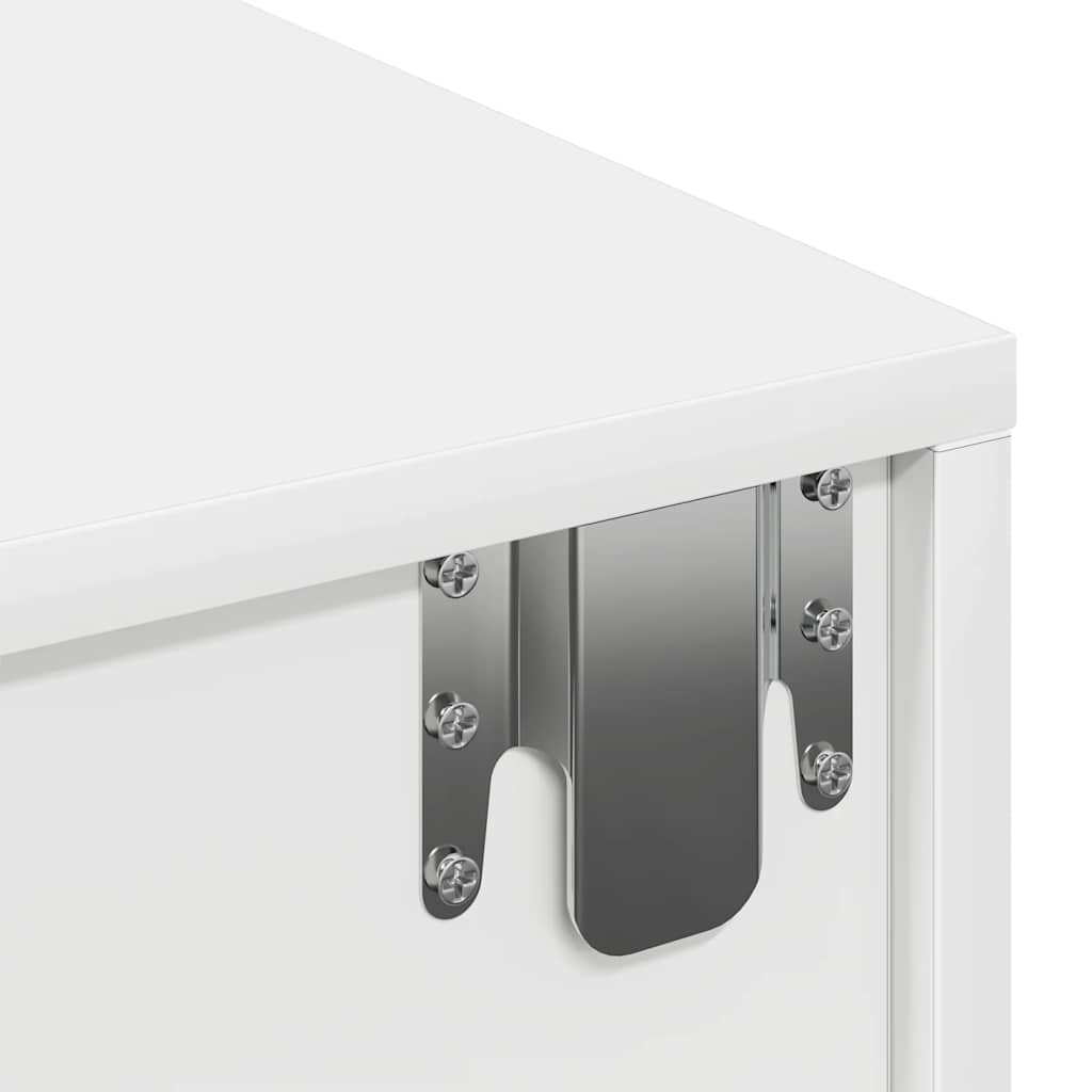 Sieninė lentyna su stalčiais, baltos, 60x26,5x15cm