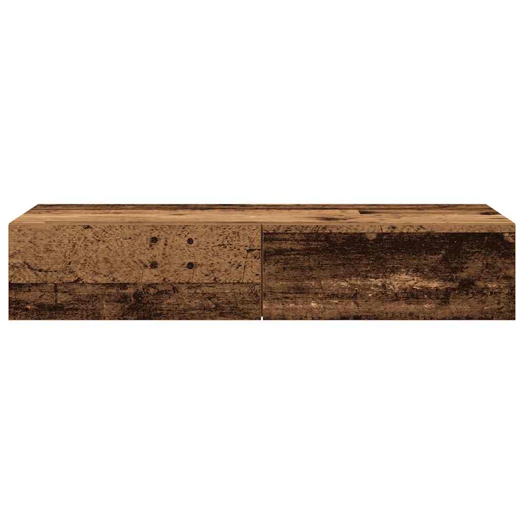 Sieninė lentyna su stalčiais, medienos, 100x36x19cm