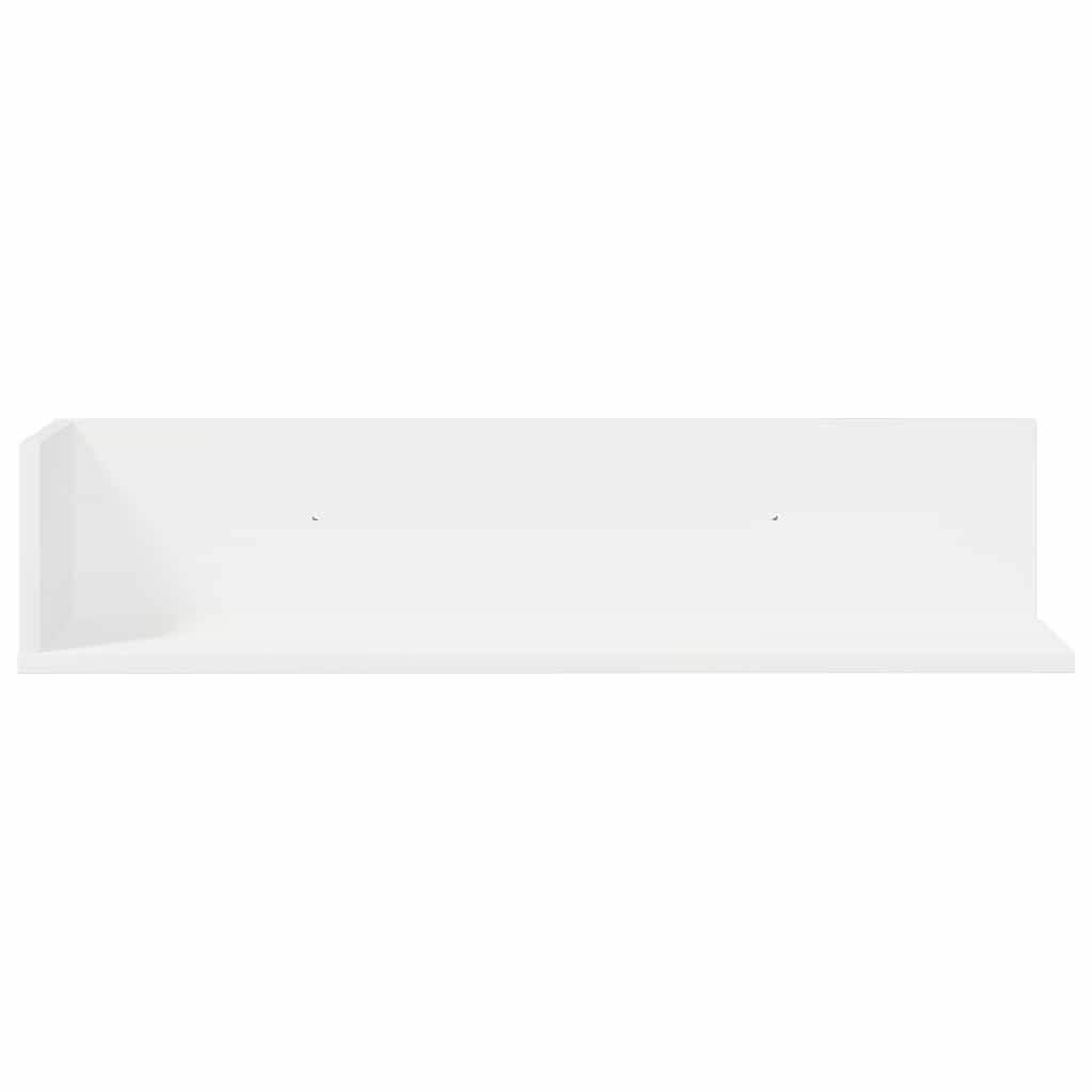 Sieninės lentynos, 2 vnt., baltos, 75x16,5x16,5 cm, inžinerinė mediena