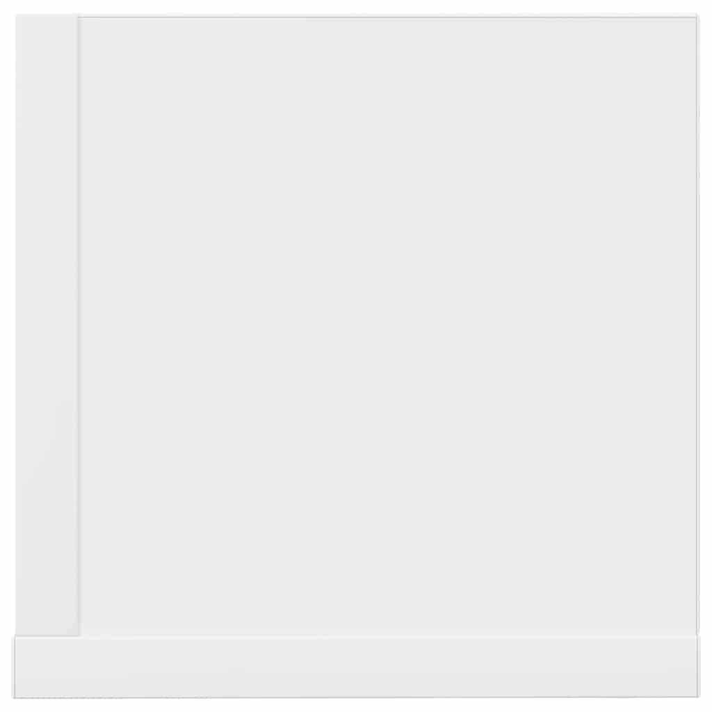 Sieninės lentynos, 2 vnt., baltos, 75x16,5x16,5 cm, inžinerinė mediena