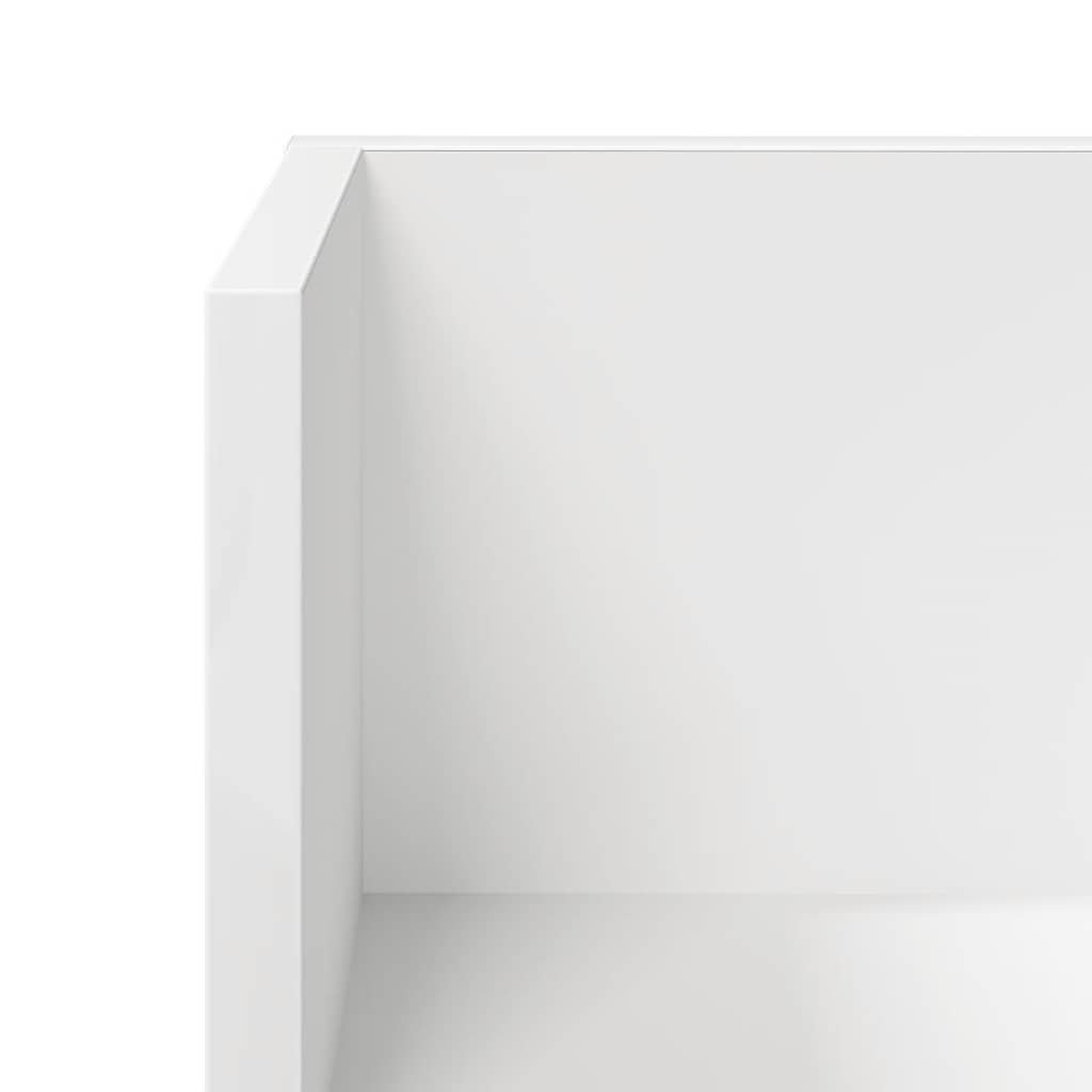 Sieninės lentynos, 2 vnt., baltos, 75x16,5x16,5 cm, inžinerinė mediena