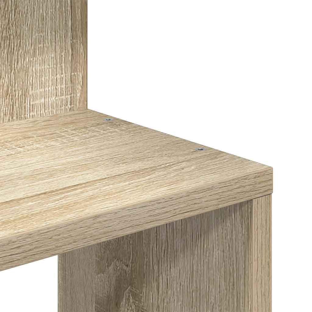 Sieninė kampinė lentyna, ąžuolo, 32x32x127,5cm, mediena